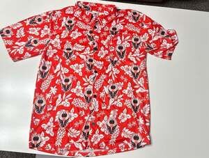 Birmingham Bulls Hockey Hawaiian Night Promo Shirt Size AL(Adult Large)-Orange